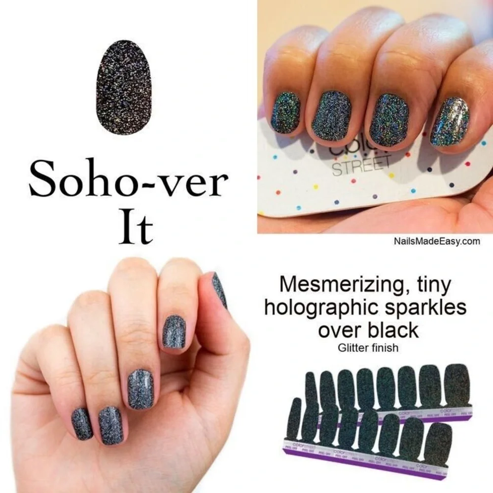 Color Street RETIRED Soho-Over It Glitter Nail Set